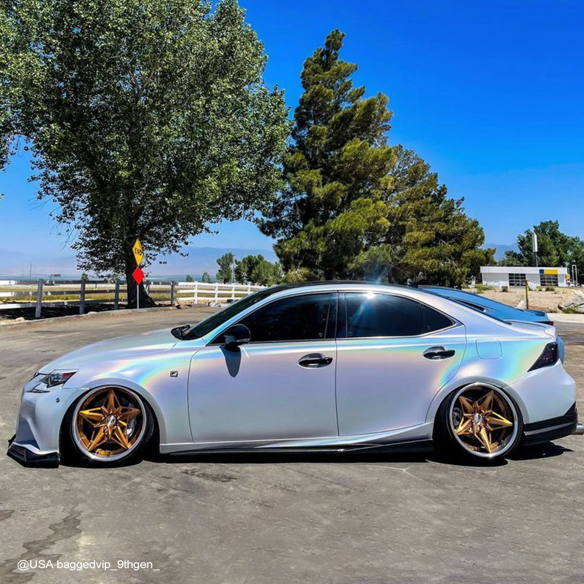 Rainbow Metallic Majestic White Vinyl Wrap