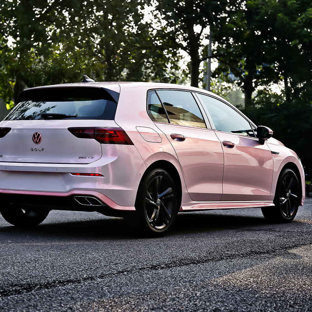 Candy Metallic Pink White Vinyl Wrap