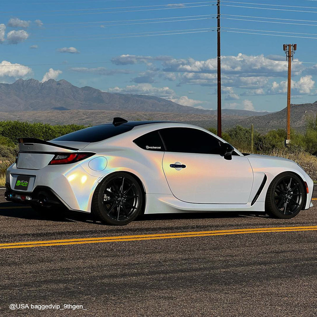 Rainbow Metallic Majestic White Vinyl Wrap