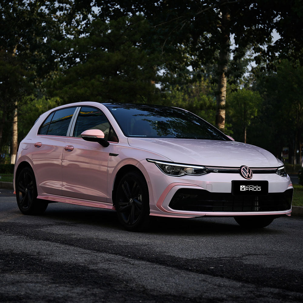 Candy Metallic Pink White Vinyl Wrap