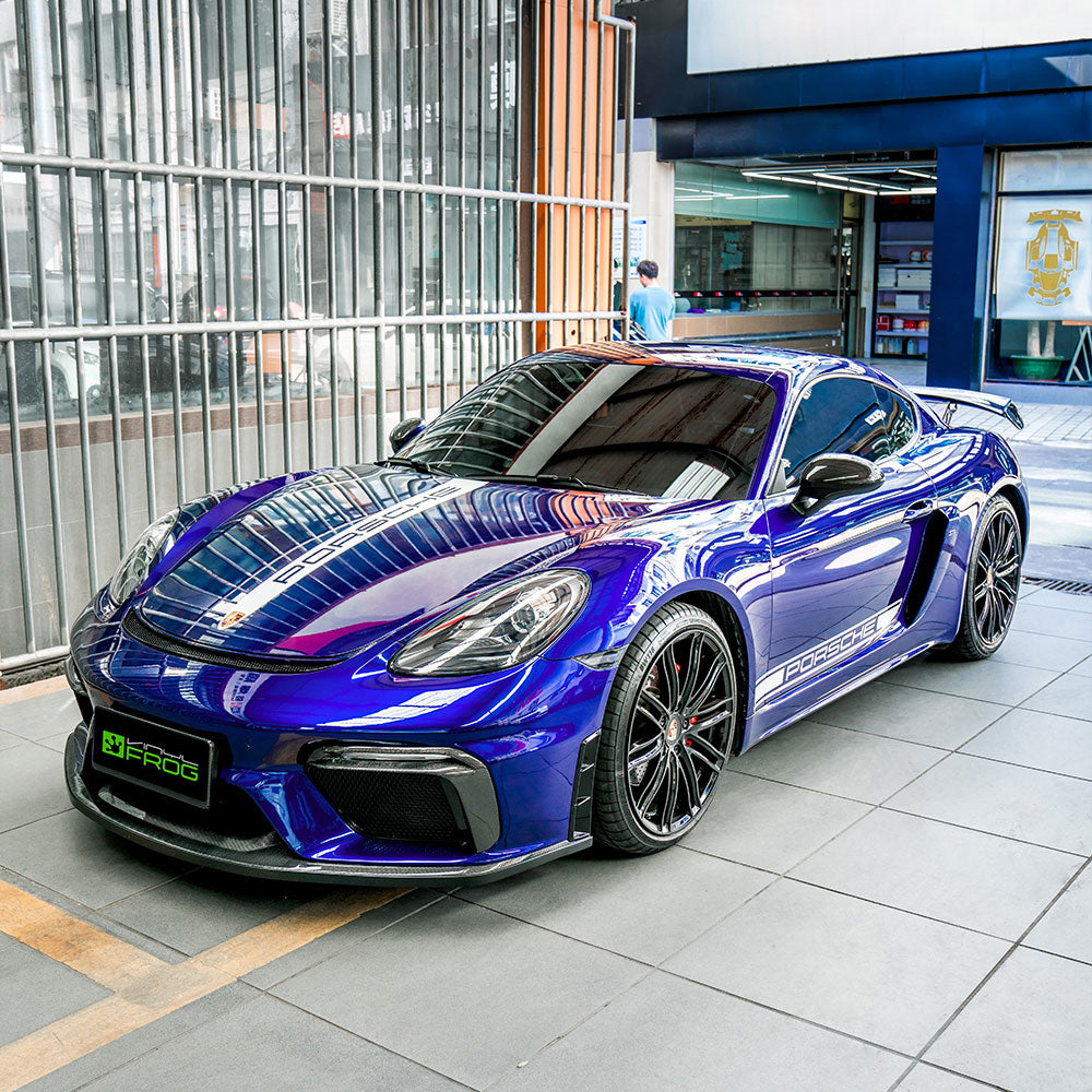 Glossy Metallic Deep Blue Vinyl Wrap