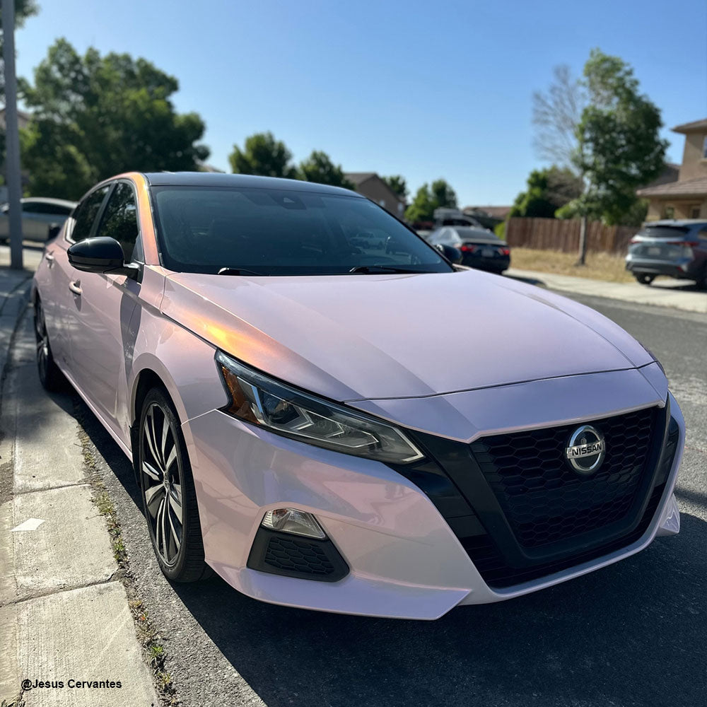 Candy Metallic Pink White Vinyl Wrap