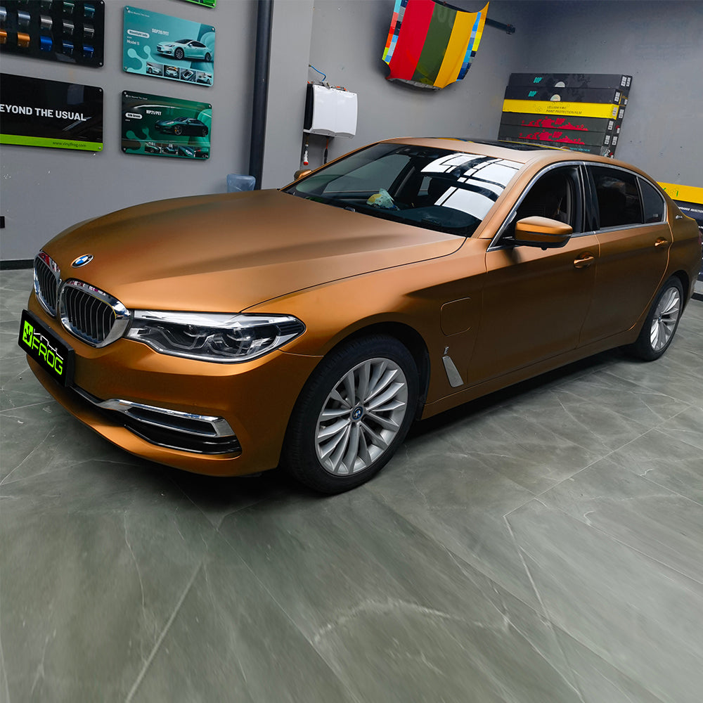 Satin Chrome Silk Copper Vinyl Wrap