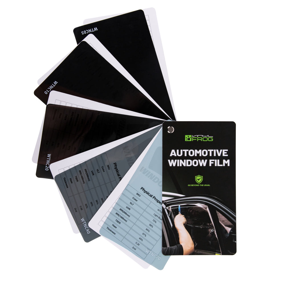 Automotive Window Film Swatch Book with 5 Colors