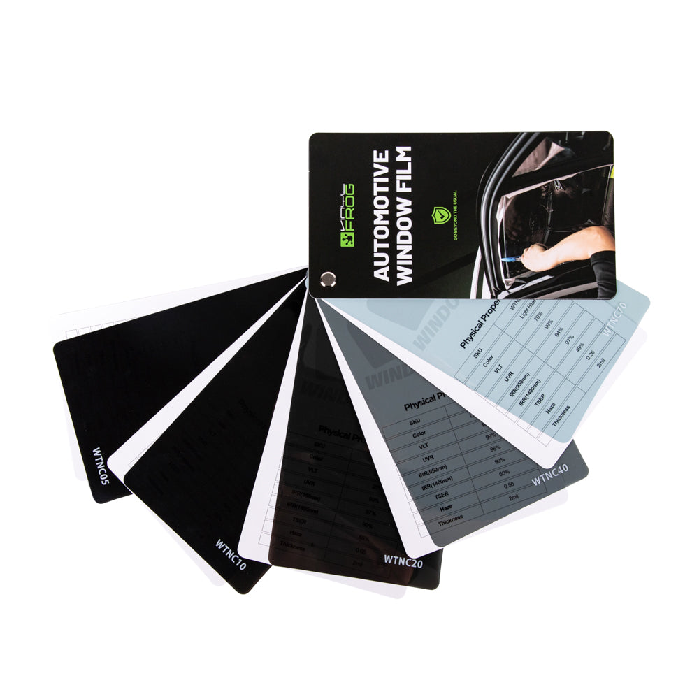 Automotive Window Film Swatch Book with 5 Colors