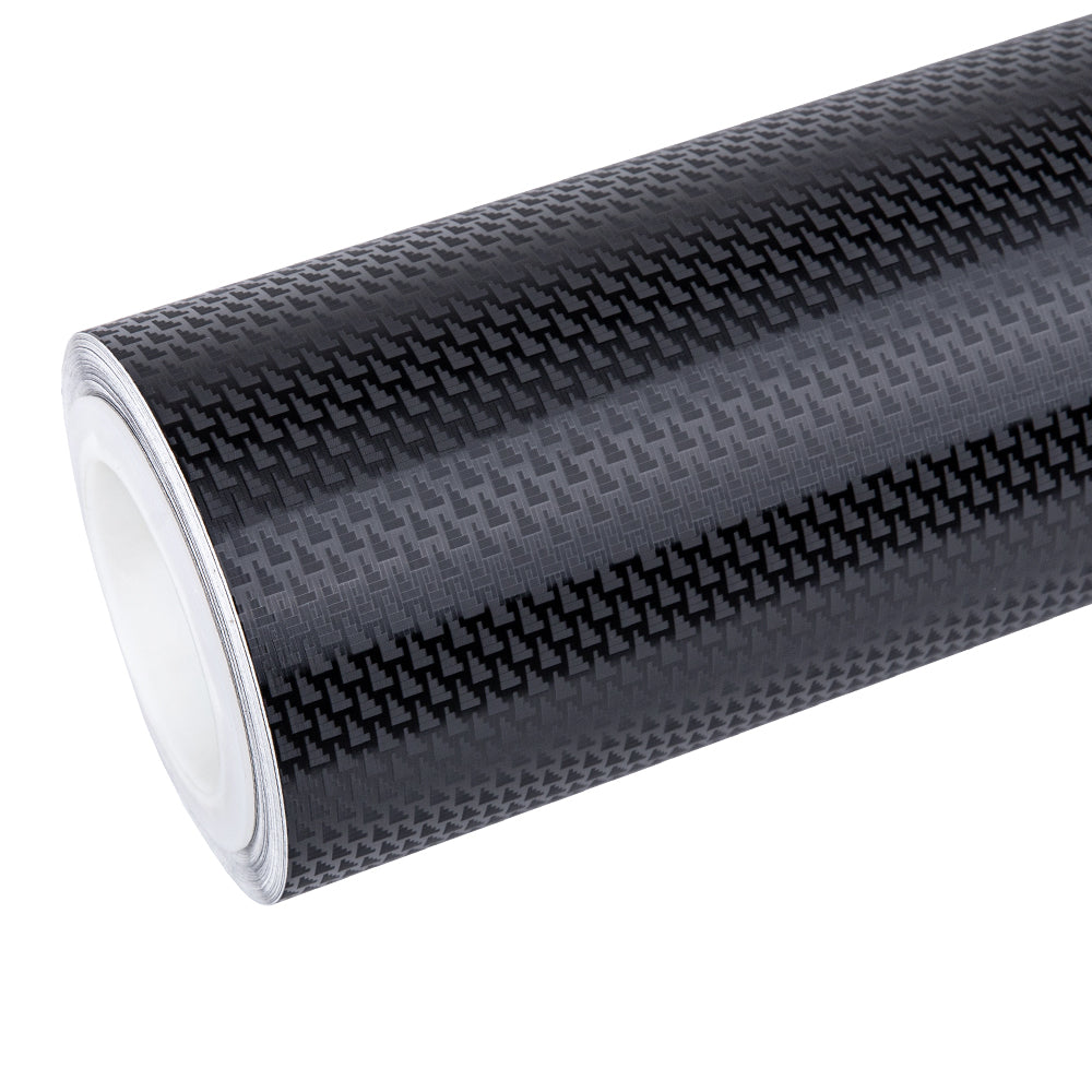 Ghost Rhombus Black Carbon Fiber Vinyl Wrap