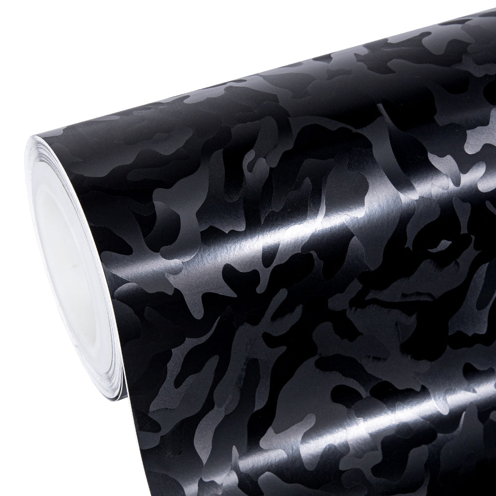 Camouflage Black Carbon Fiber Vinyl Wrap