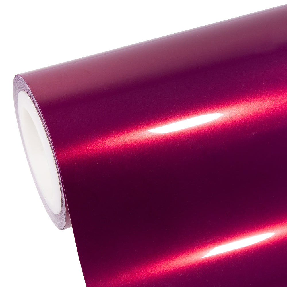 Glossy Metallic Rich Maroon Vinyl Wrap