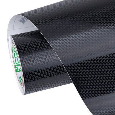 Ghost Rhombus Black Carbon Fiber Vinyl Wrap