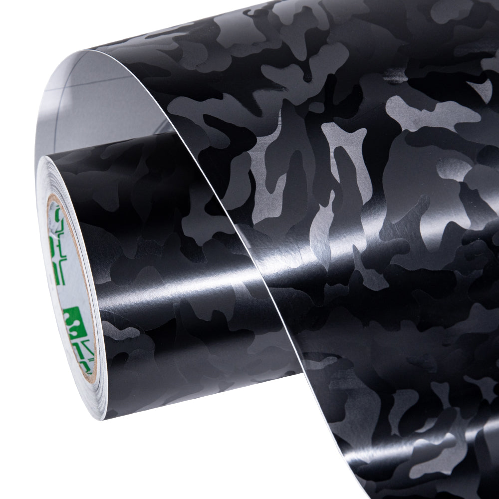 Camouflage Black Carbon Fiber Vinyl Wrap