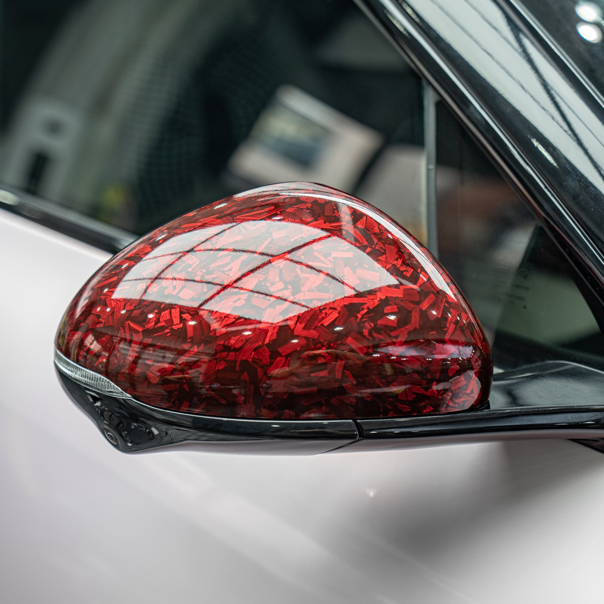 Red Forged Carbon Fiber Vinyl Wrap