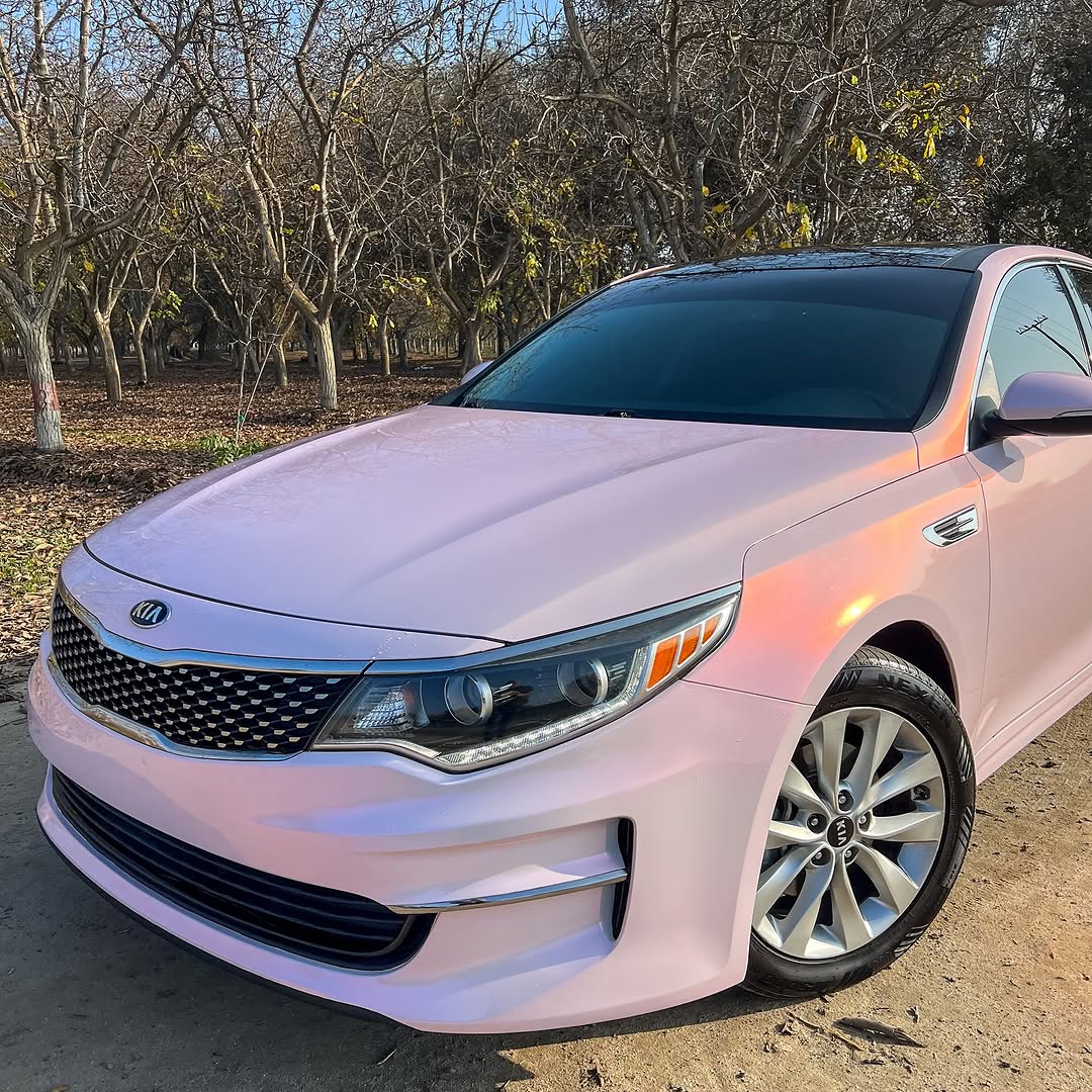 Candy Metallic Pink White Vinyl Wrap