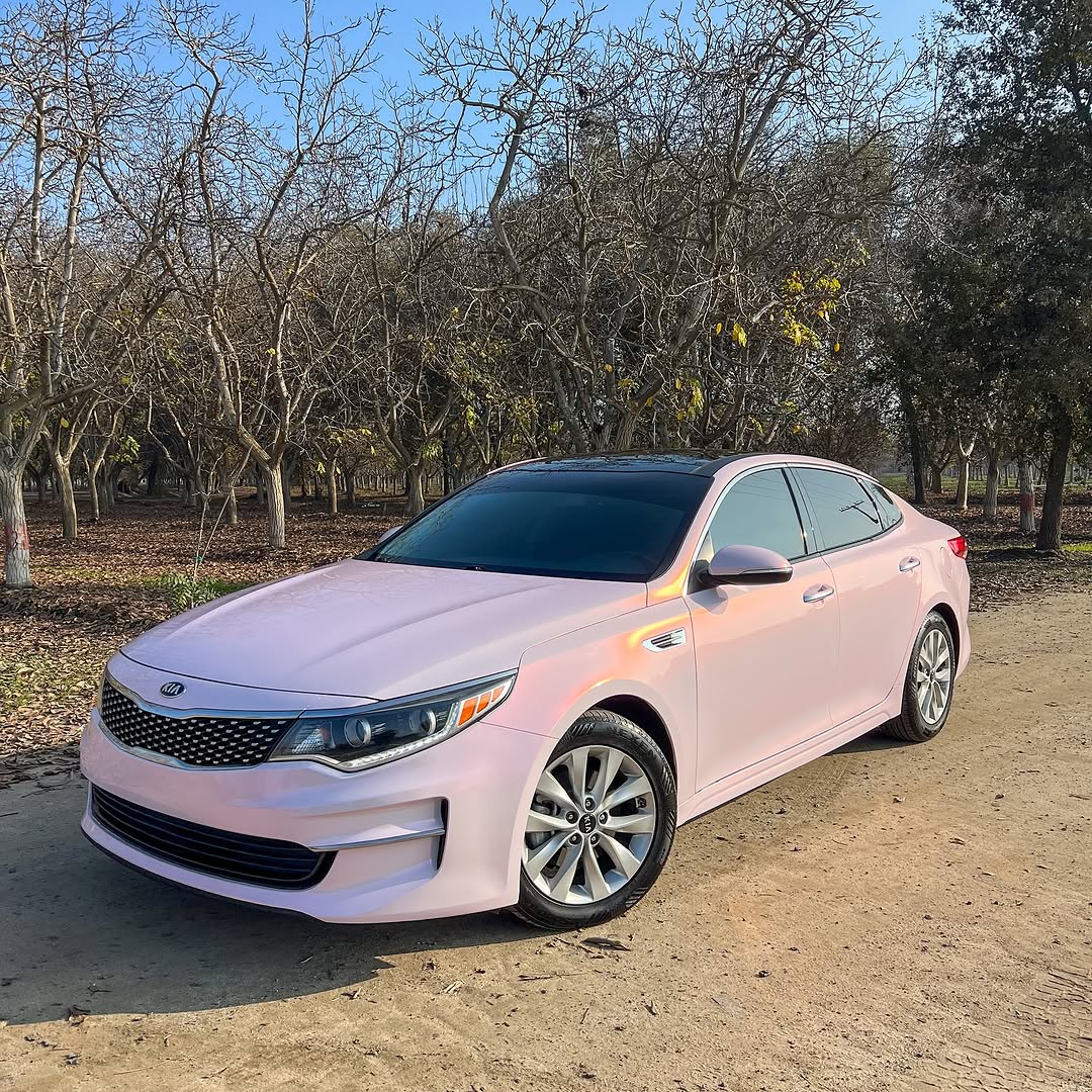 Candy Metallic Pink White Vinyl Wrap