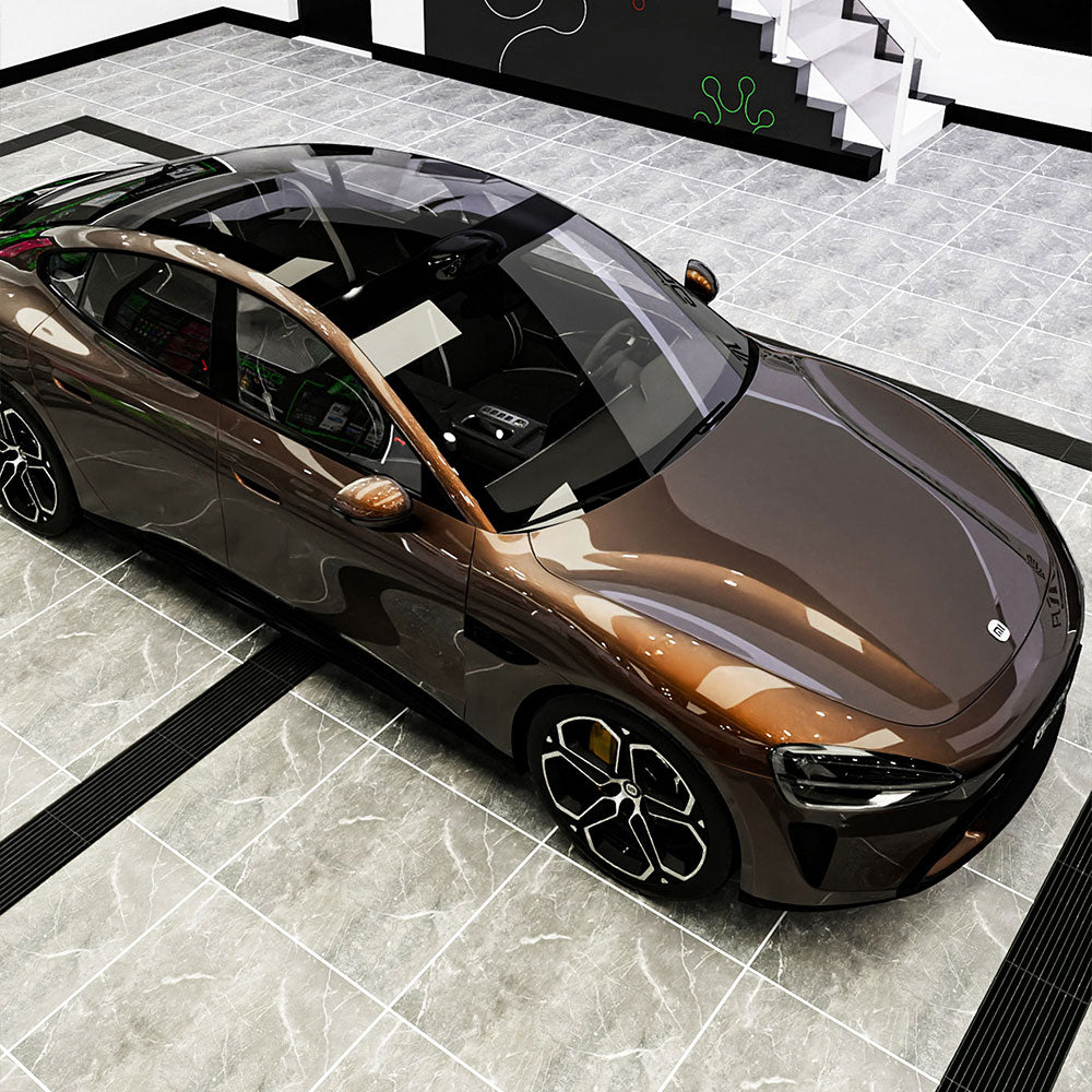 Glossy Metallic Mocha Brown Vinyl Wrap