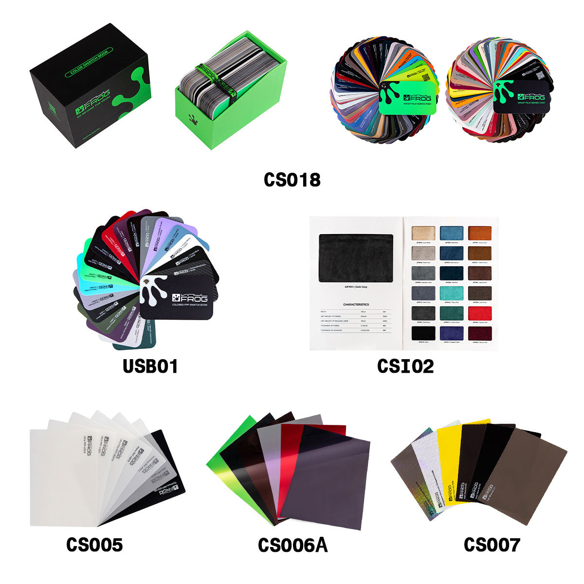 6 in 1 Multi-Sample Car Wrap Kit