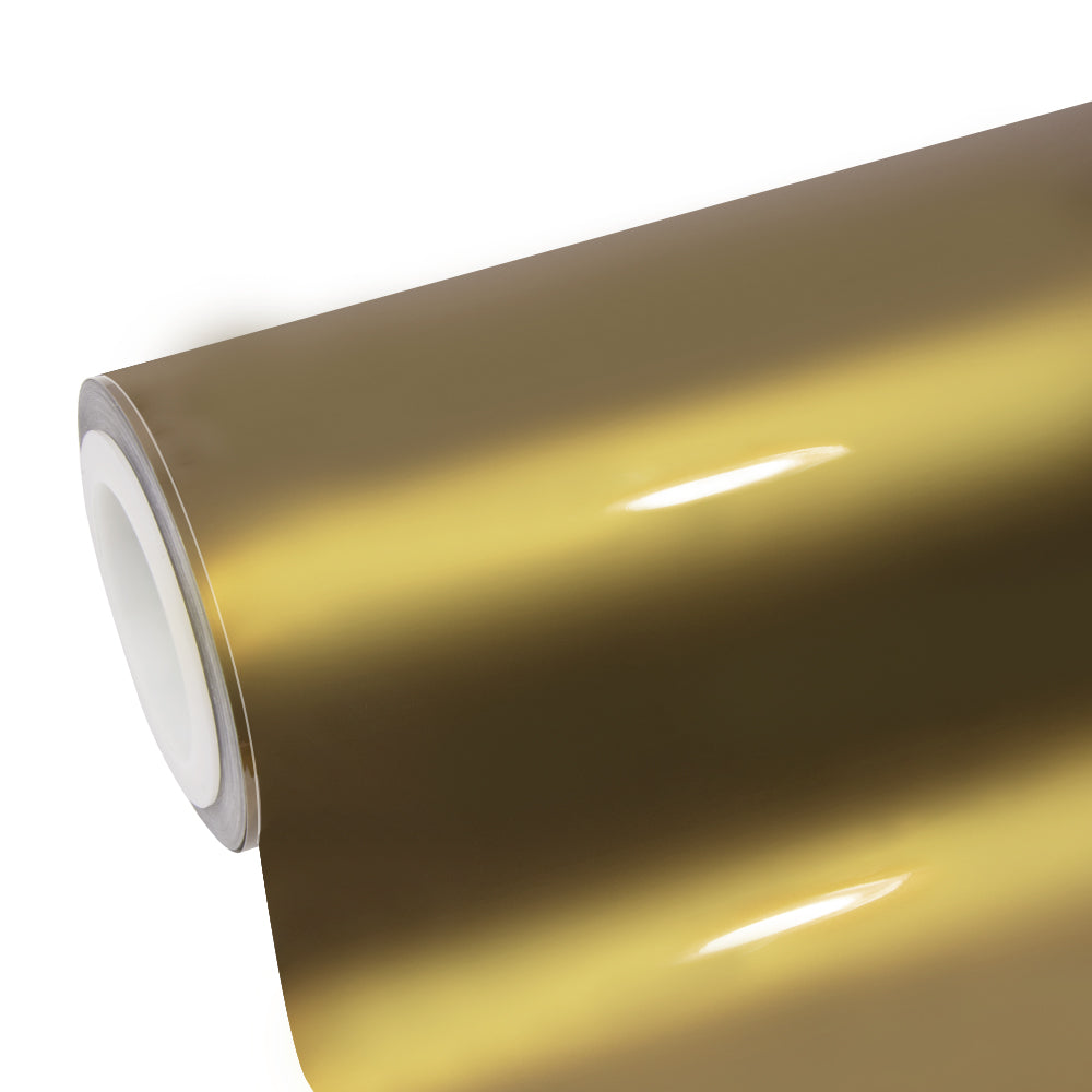 Gloss Metallic Champaign Light Gold Vinyl Wrap Cost PET Liner