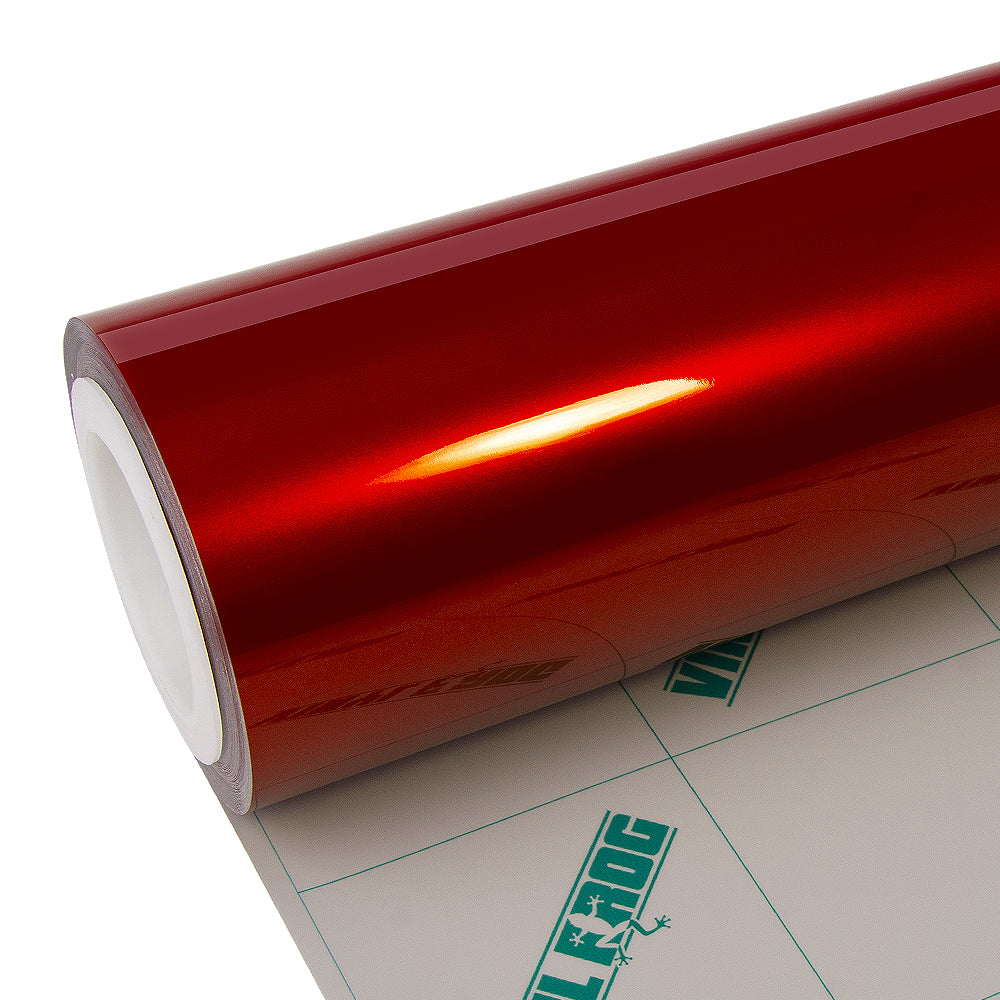 glossy metallic vampire red vinyl wrap